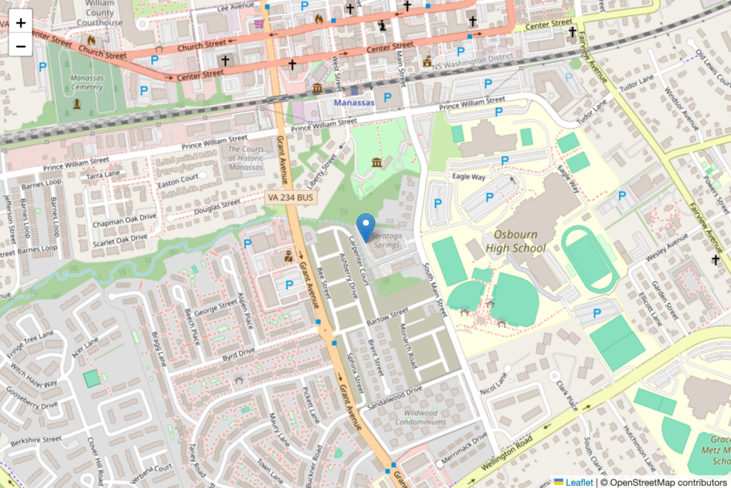 Location of office on map